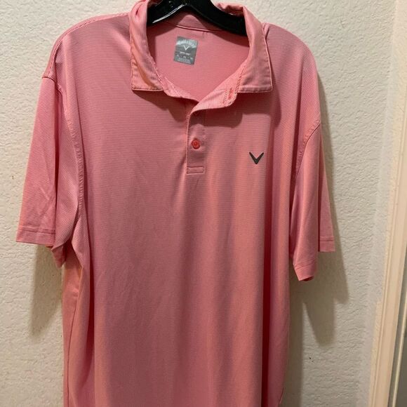 Callaway Men's Pro Spin Fine Line Stripe Short Sleeve Golf Polo XL - Picture 7 of 8